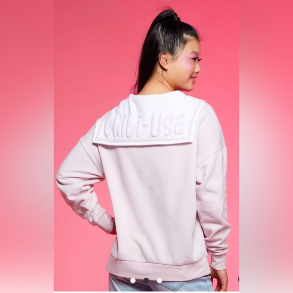 Sailor Moon Chibi-Usa Schoolgirl Collar Girls Sweatshirt - Picture 3 of 14